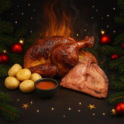 MENÚ DE POLLO ASADO AL CARBÓN con mojo